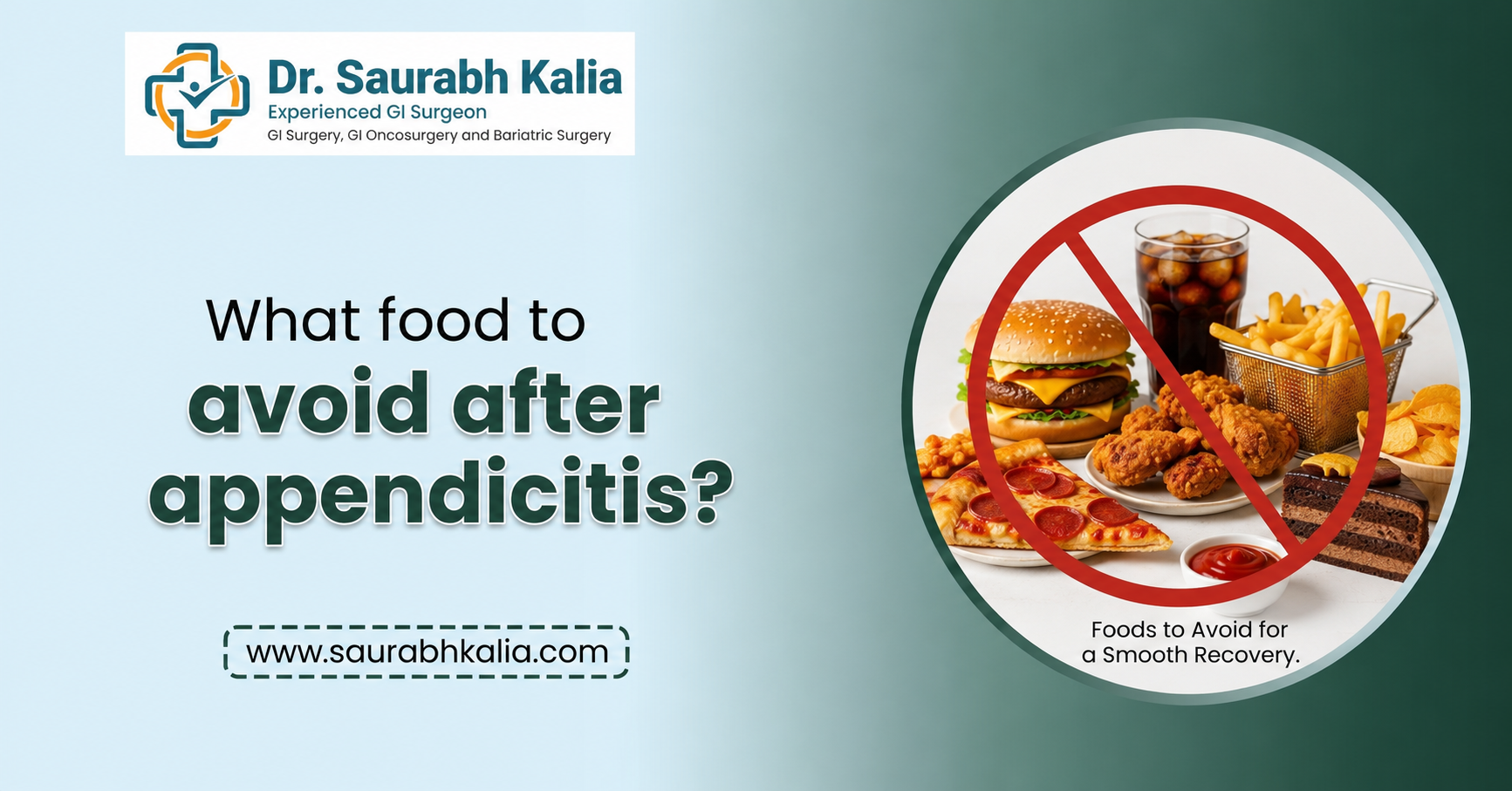 What food to avoid after appendicitis?